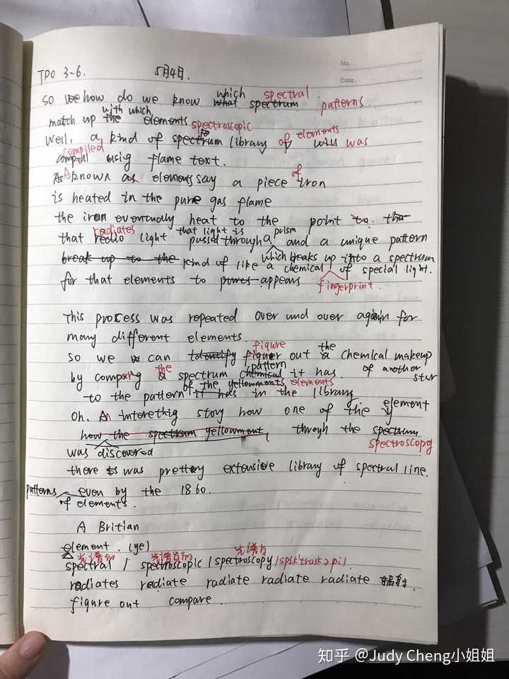 所以建议背学科单词,按照学科刷词汇和听力笔记,笔记一定要科学简记