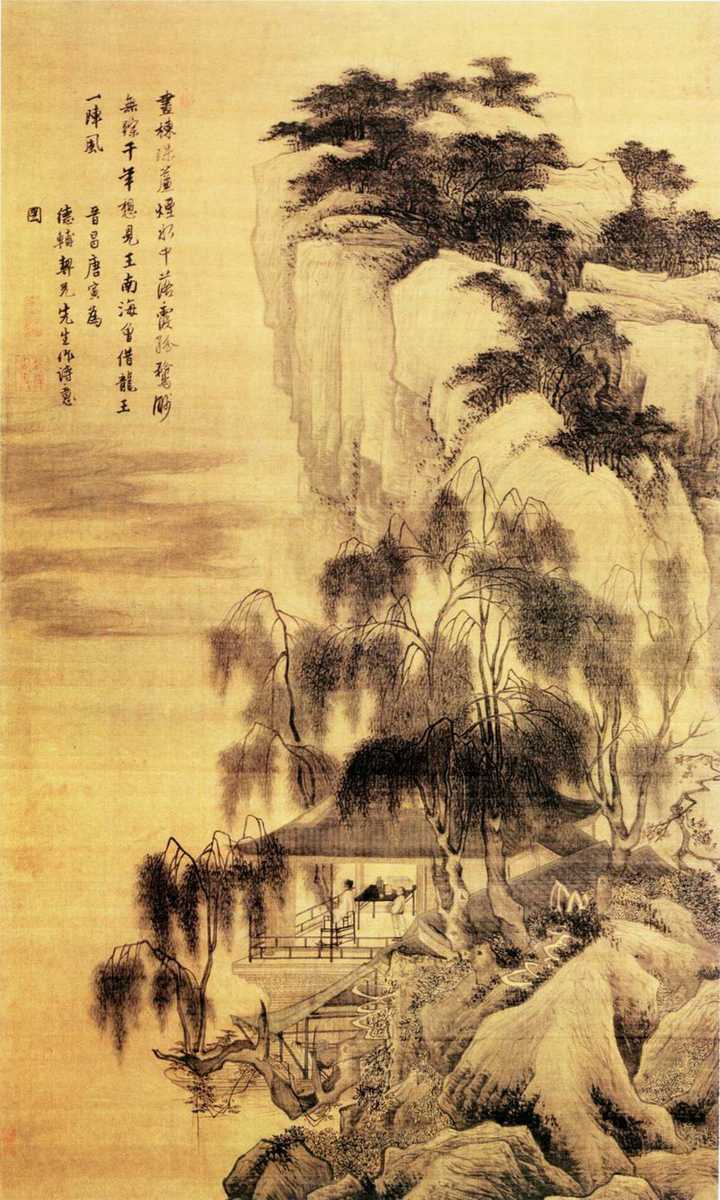 唐寅《落霞孤鹜图》   每一幅山水画,都是作家精神世界的避难所.