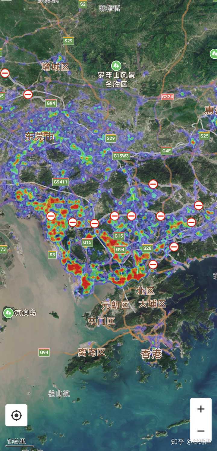 以下是人口2000万左右,1500万左右,1000万左右的几个典型城市的热力图