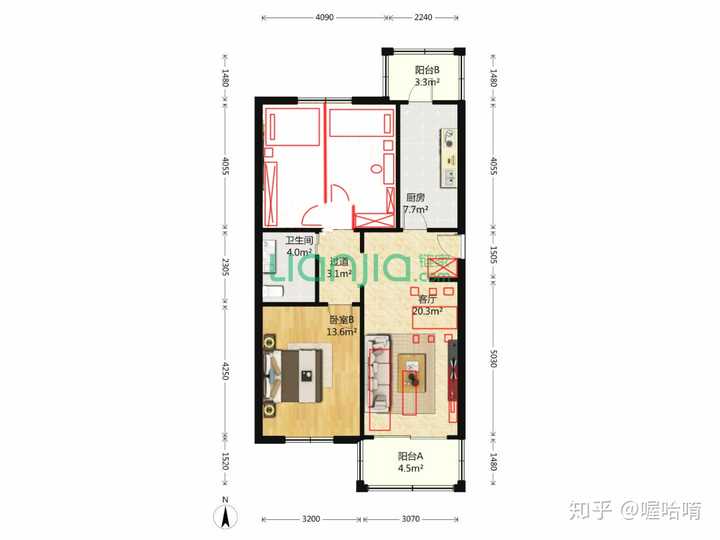 90平两室改三室如何设计?