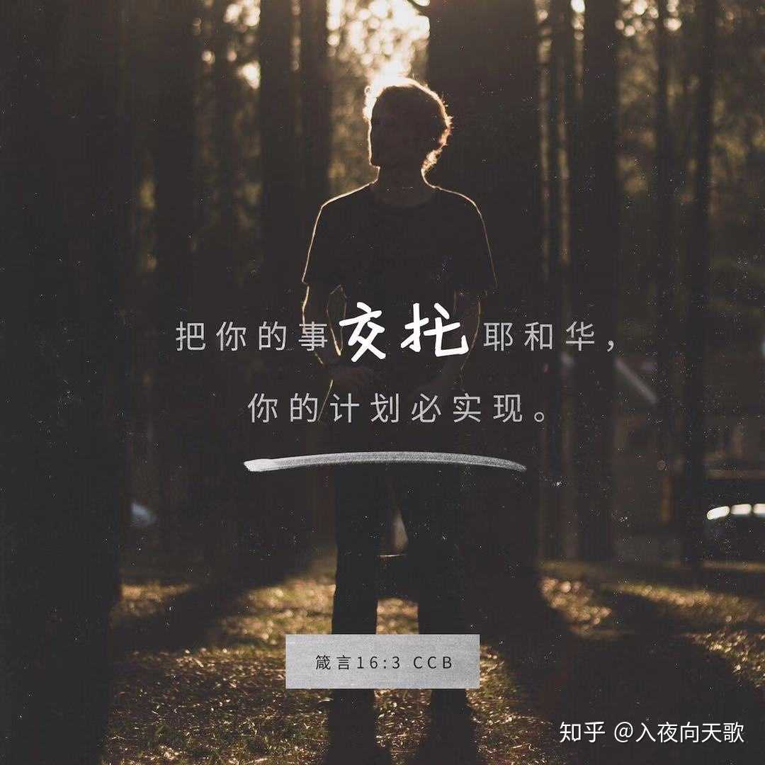 【箴16:3】你所作的,要交托耶和华,你所谋的,就必成立.