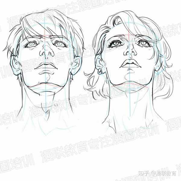 漫画日系怎样画出不同角度的脸或侧脸?