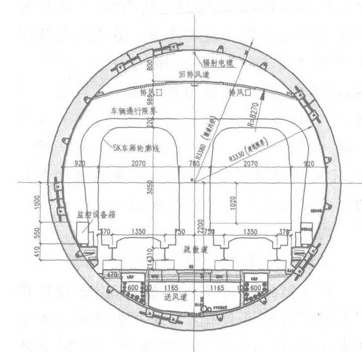 外滩观光隧道断面图.来源:[1]