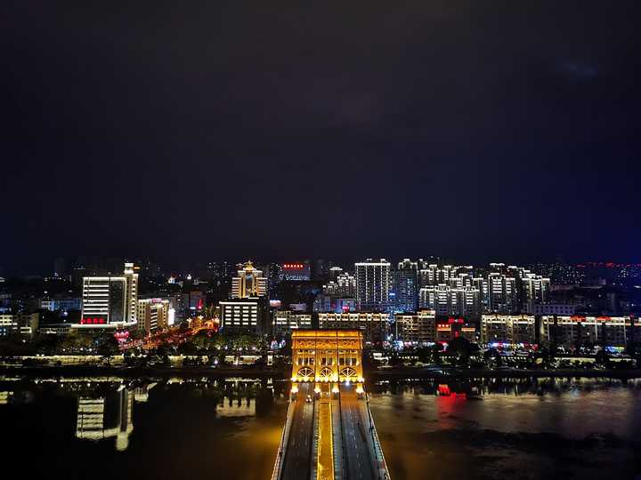 家乡小县城的夜景,个人觉得 ,闲来无事就想到处拍拍