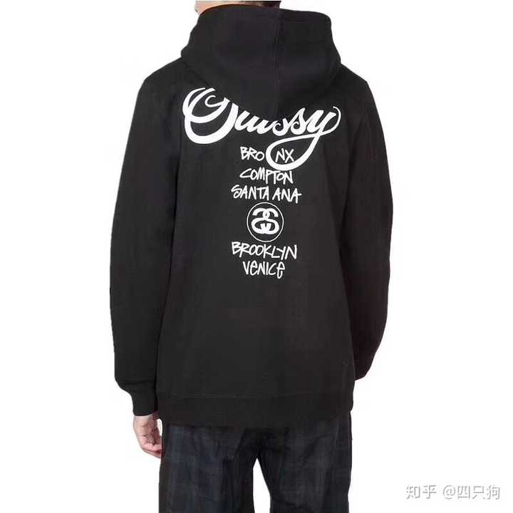 【stussy】 world tour hood巡游黑色帽衫 斯图西最经典的东西