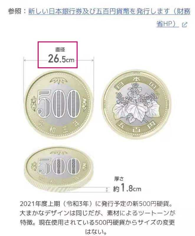 新500日元硬币的26