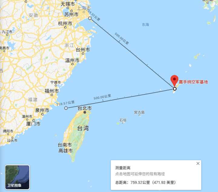 从嘉手纳基地出发,内油 f-22 mission 1覆盖范围.