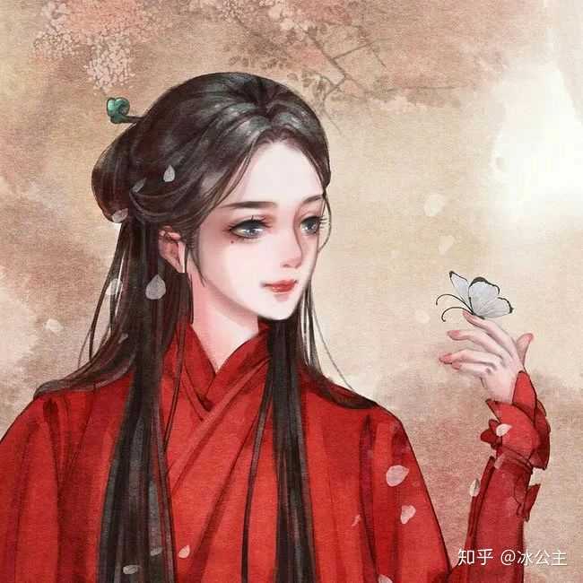 有哪些好看的古风女侠霸气动漫图?最好是红色系列?