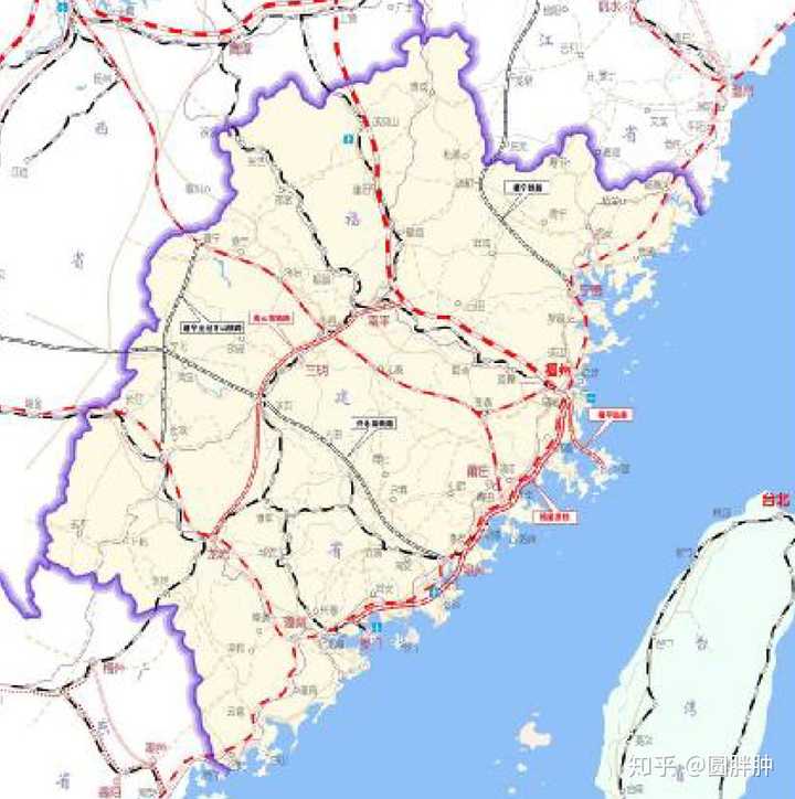 福建省内铁路路线图