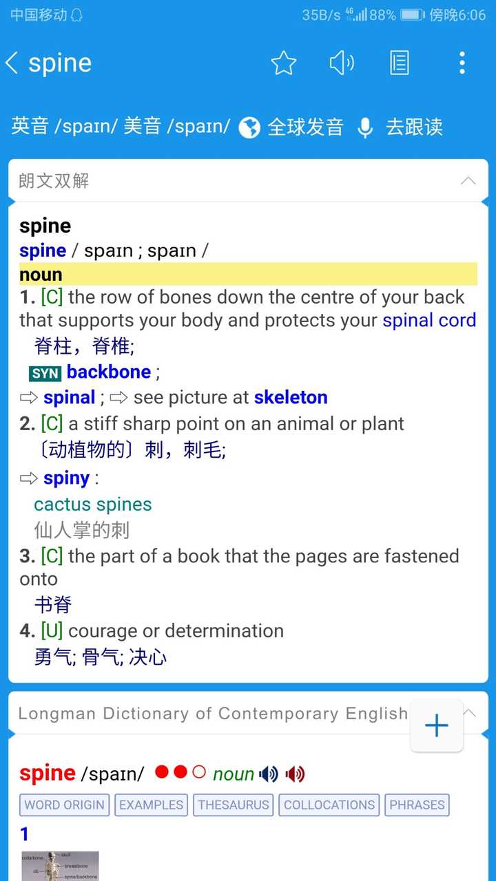 a bamboo-shaped spine 随手译的,也算不上参考,个人见解吧 总之