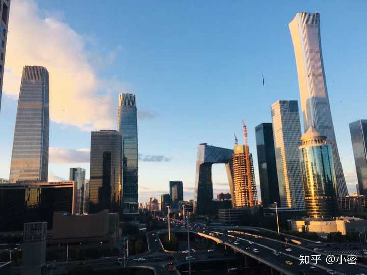 天气晴朗的时候,北京地标之一,央视,国贸三期,中国尊尽收眼底