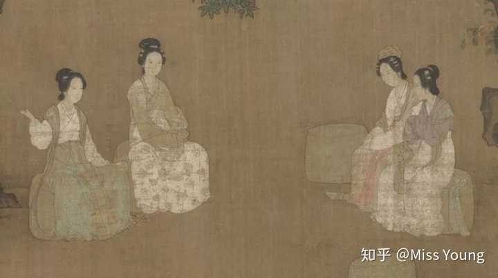 唐朝贵妇&宋朝贵妇 绝大多数宋代仕女画中的女性,都保持着退缩内收