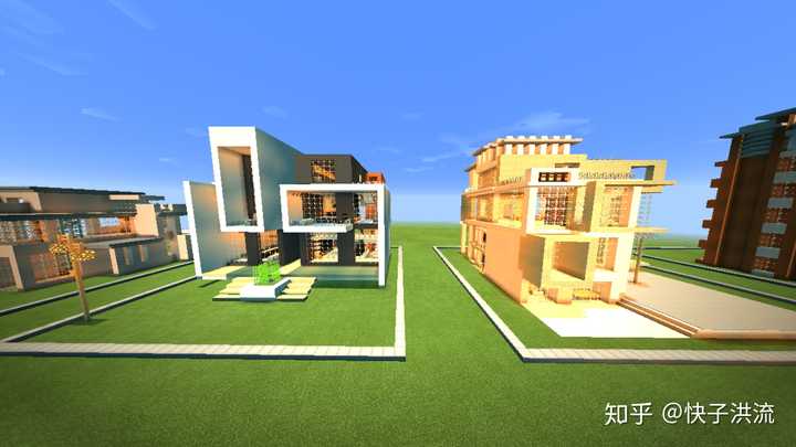 如何在 minecraft 里建筑漂亮的现代别墅?