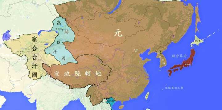 元朝疆域面积版图最大是哪一年?面积多少万平方公里?