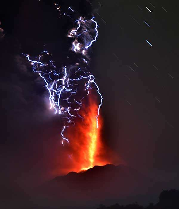 地震时就叫地光,火山爆发时就叫天雷勾地火啦