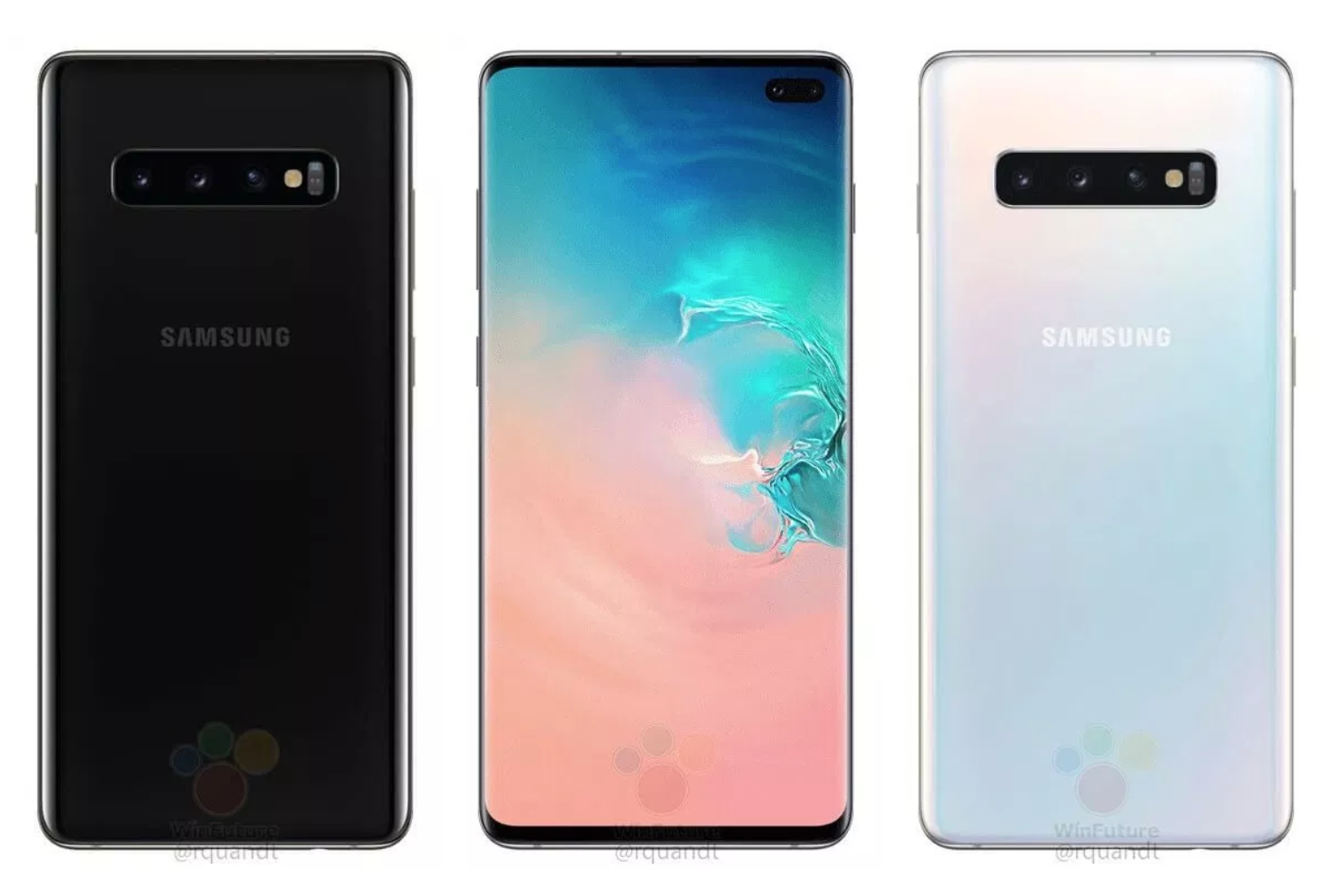 【 三星 galaxy s10 系列官方渲染图曝光】