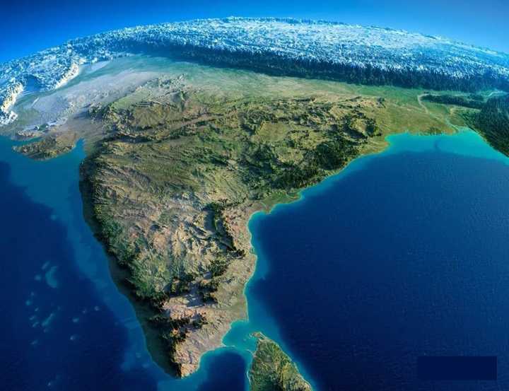 印度的3d地形图