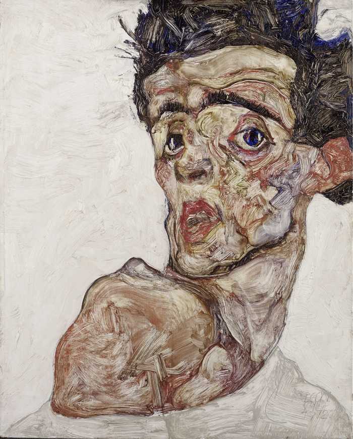 艾贡·席勒,《自画像》,1912