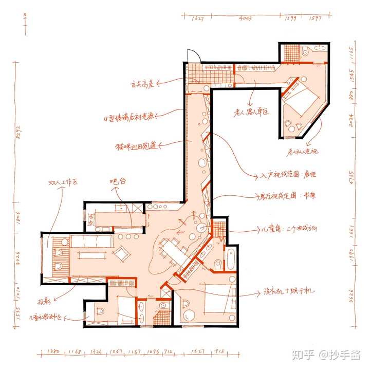 电视剧《爱情公寓 5》里胡一菲的奇葩房型可以怎么设计?