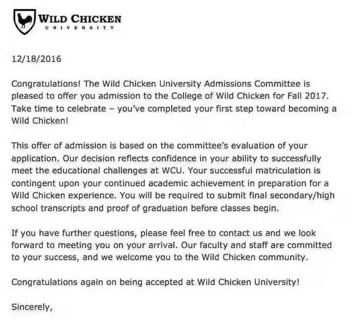 wcu wild chicken unversity.