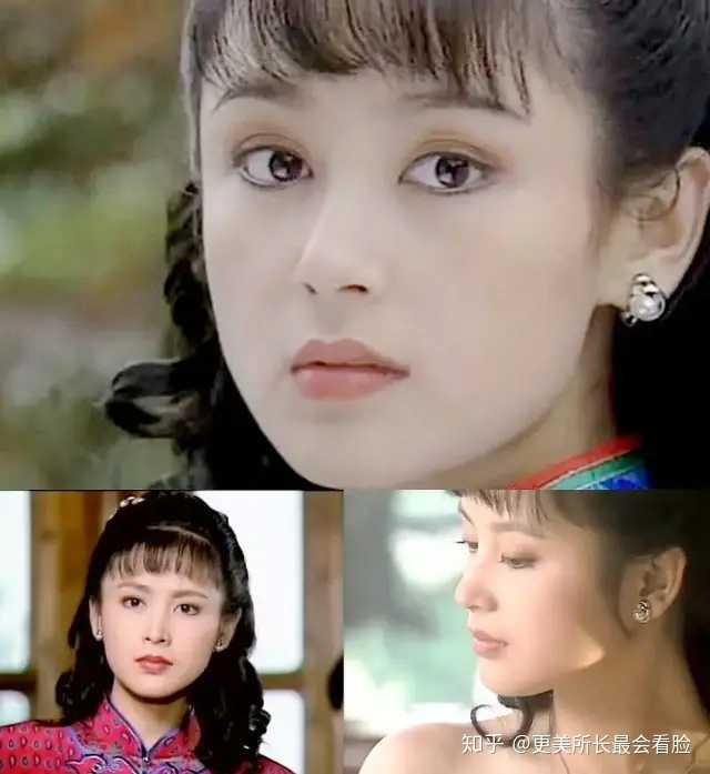 像陈红也是平脸,但她鼻子更细更精致,因此就多了一分古典脆弱,更像