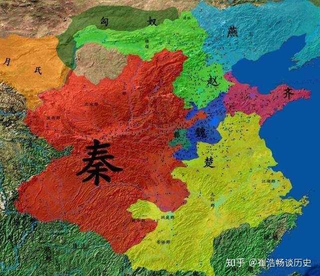 秦灭六国前形势图