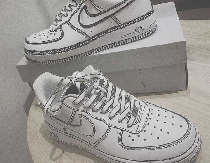 请问自己手绘描边 nike air force 1 板鞋的成功率有多少?