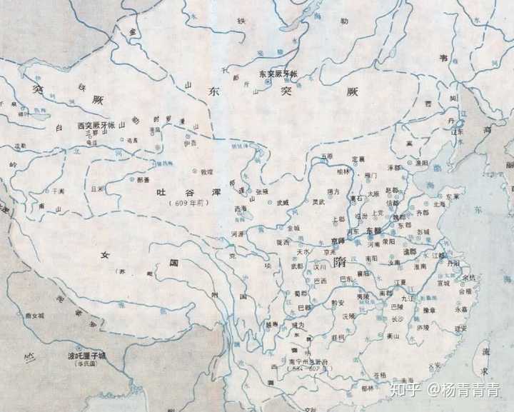 上面是隋朝地图,可以看到北京地区称为涿郡.