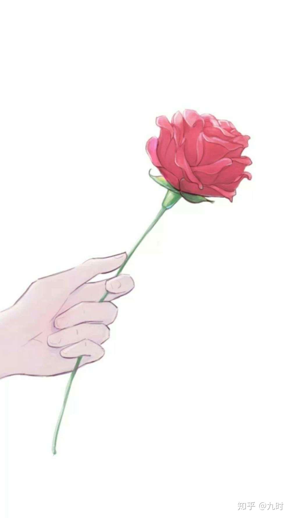 求一组动漫情头,是一只手递信和红白玫瑰花的,只是方向相反?