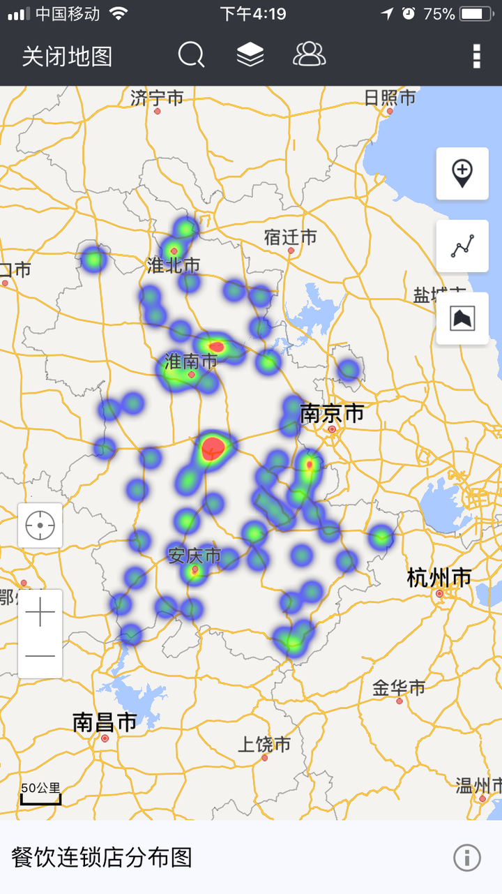 制图方便快捷 下图是餐饮连锁店分布图 具体操作步骤请查看地图慧帮助