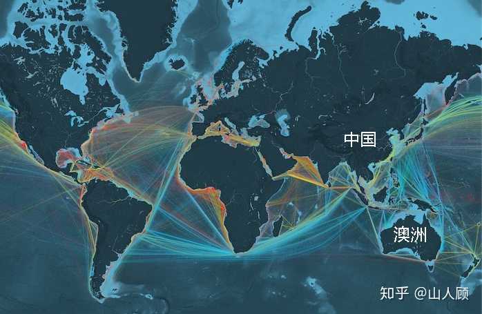 全球海运地图