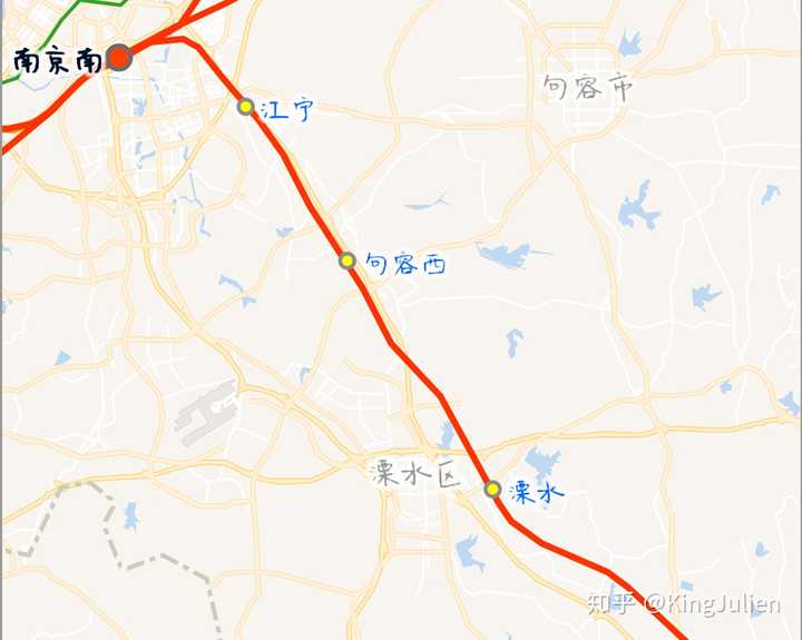 14,溧水站和江宁站虽均为位于宁杭高速线正线上的南京高铁站,中间却