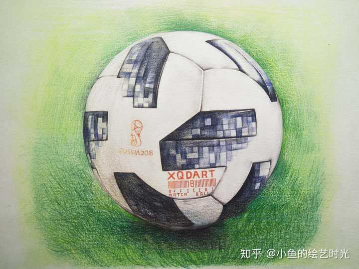 彩铅教程|进位2018世界杯足球-知乎珠算手绘教成图片