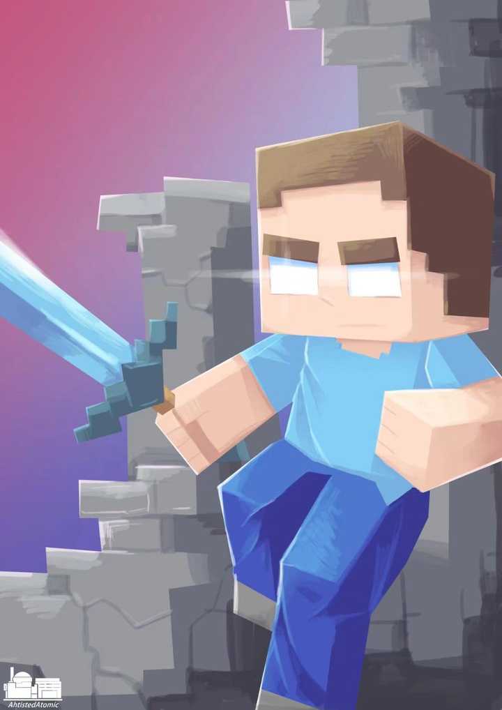 求minecraft中herobrine好看的图片?