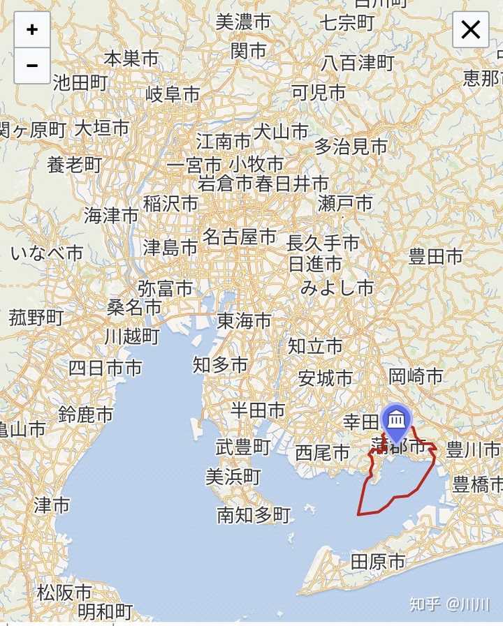 但看地图,其离名古屋市区,也有很远的距离.