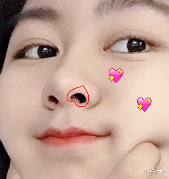 连鼻孔都是爱你的形状