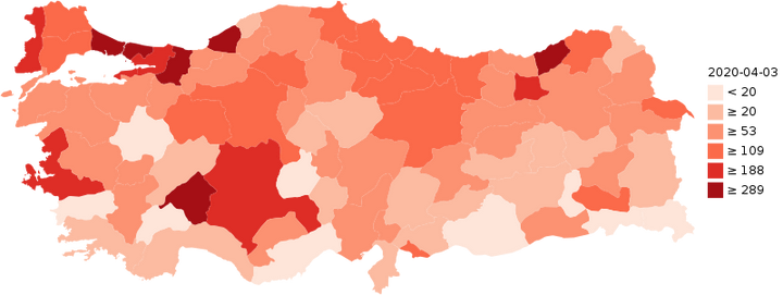 土耳其新冠患者分布情况.