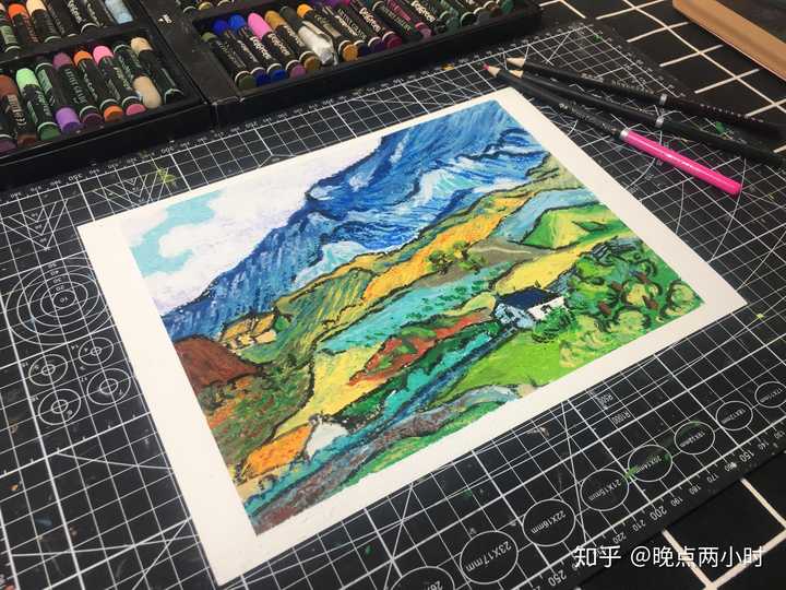 油画棒的画法其实有很多种,例如薄画法,厚涂法,热熔,水溶,水油分离等 