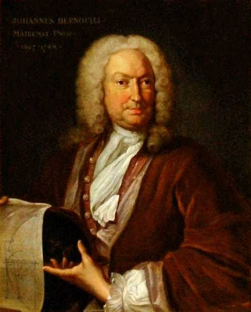 约翰·伯努利(johann bernoulli),而后者的老师是 雅各布·伯努利