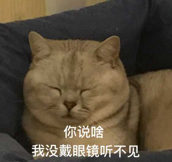 你说啥 我没戴眼镜听不见