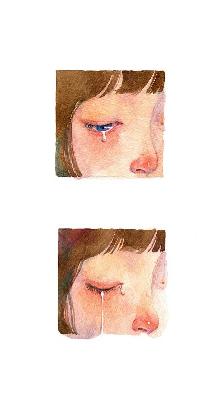 有没有那种很唯美的二次元女孩流泪的壁纸