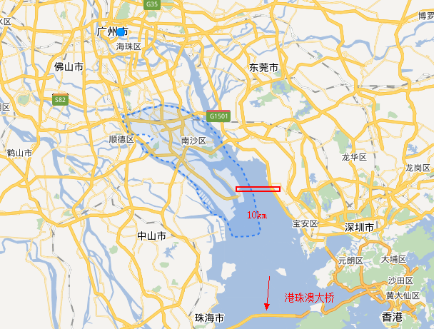 广州南沙区位地图