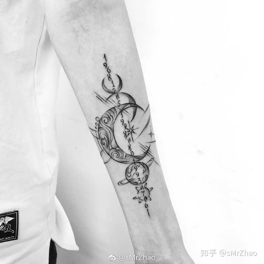 smrzhao纹身设计# 返图～ 元素:星月,… - 知乎