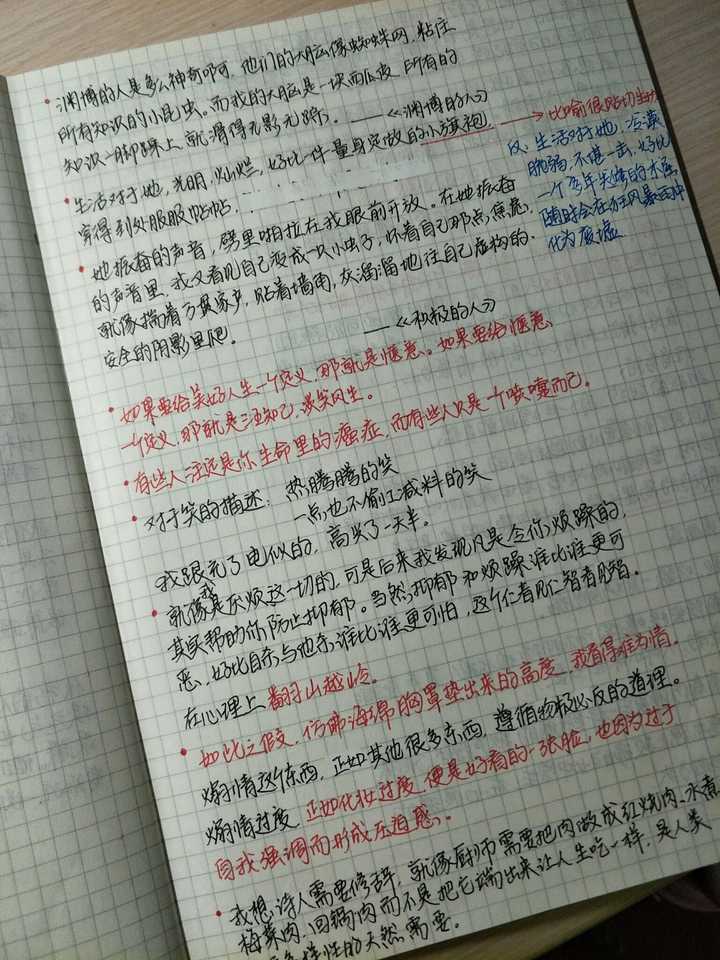 我的读书笔记的本子就是很简单的方格本.