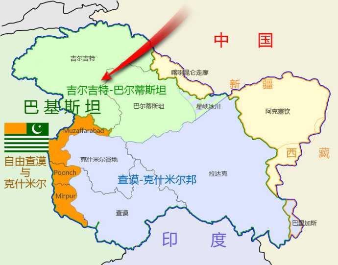 克什米尔地区现在到底由哪个国家统治?中国在印巴冲突