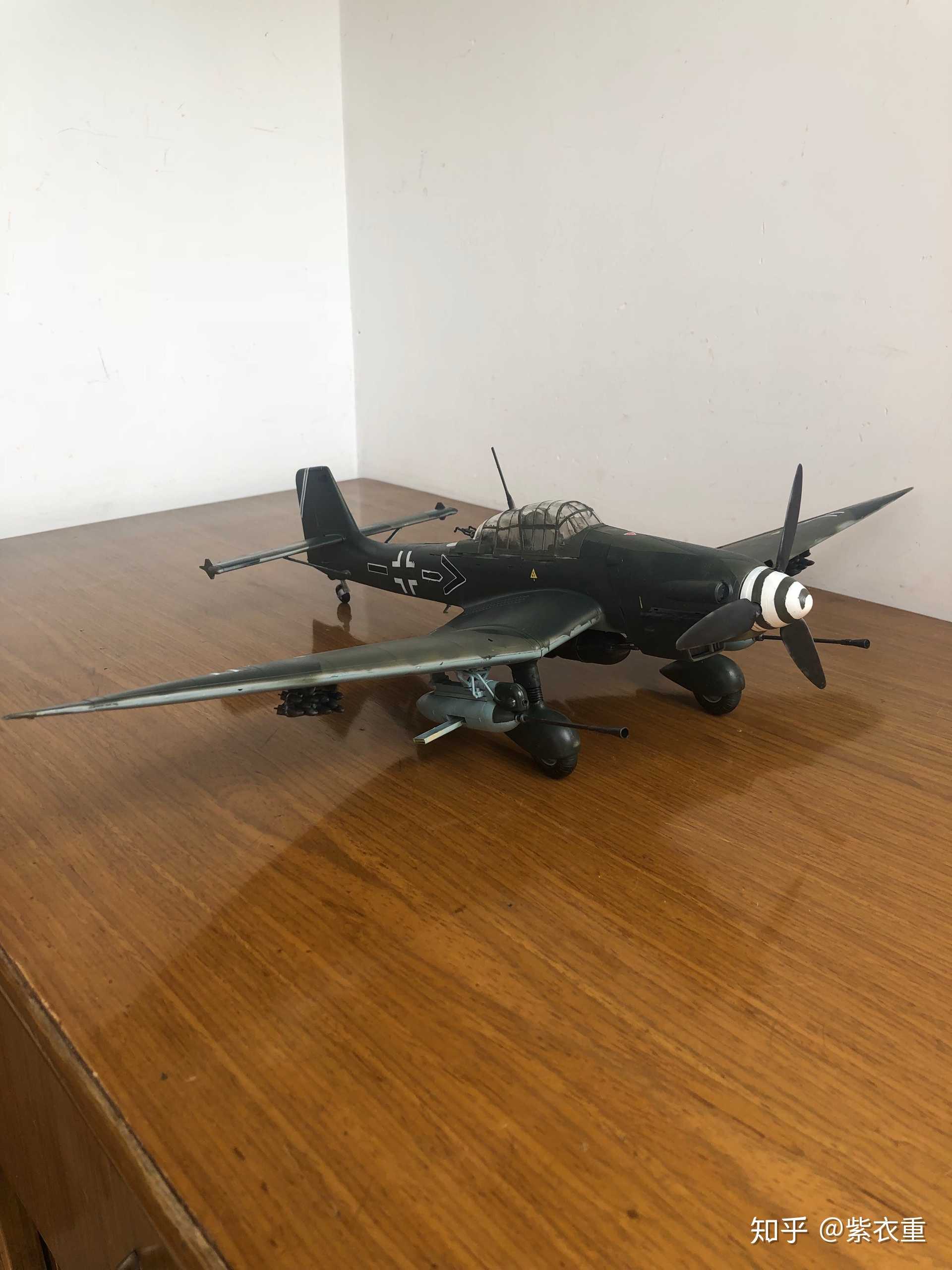 初入模型坑,1:32斯图卡ju87g2俯冲轰炸机
