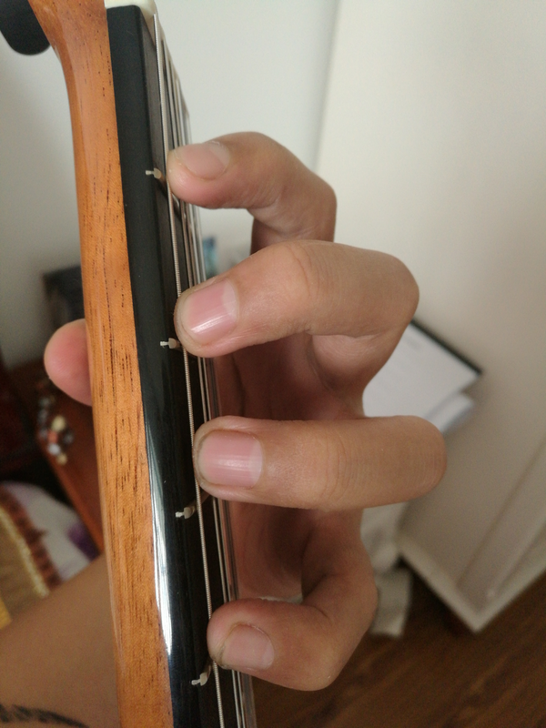 吉他左手手指指法问题?