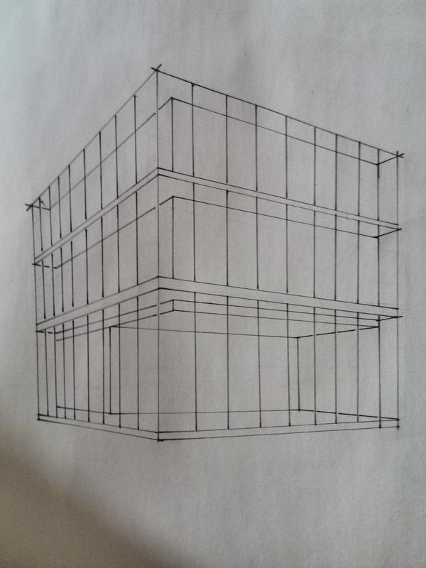 画建筑手绘的时候,用两点透视,纸不够长画不下灭点怎么办?