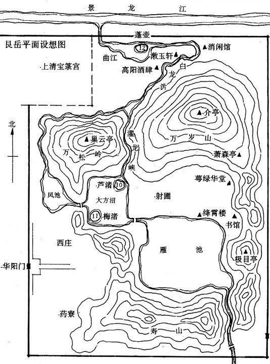 这个是艮岳的复原图,这个千古奇园,不仅仅让宋朝某个皇帝得了子嗣