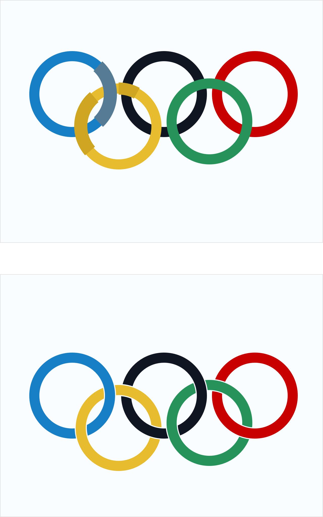 如何用sketch画一个环环相扣的奥运五环?